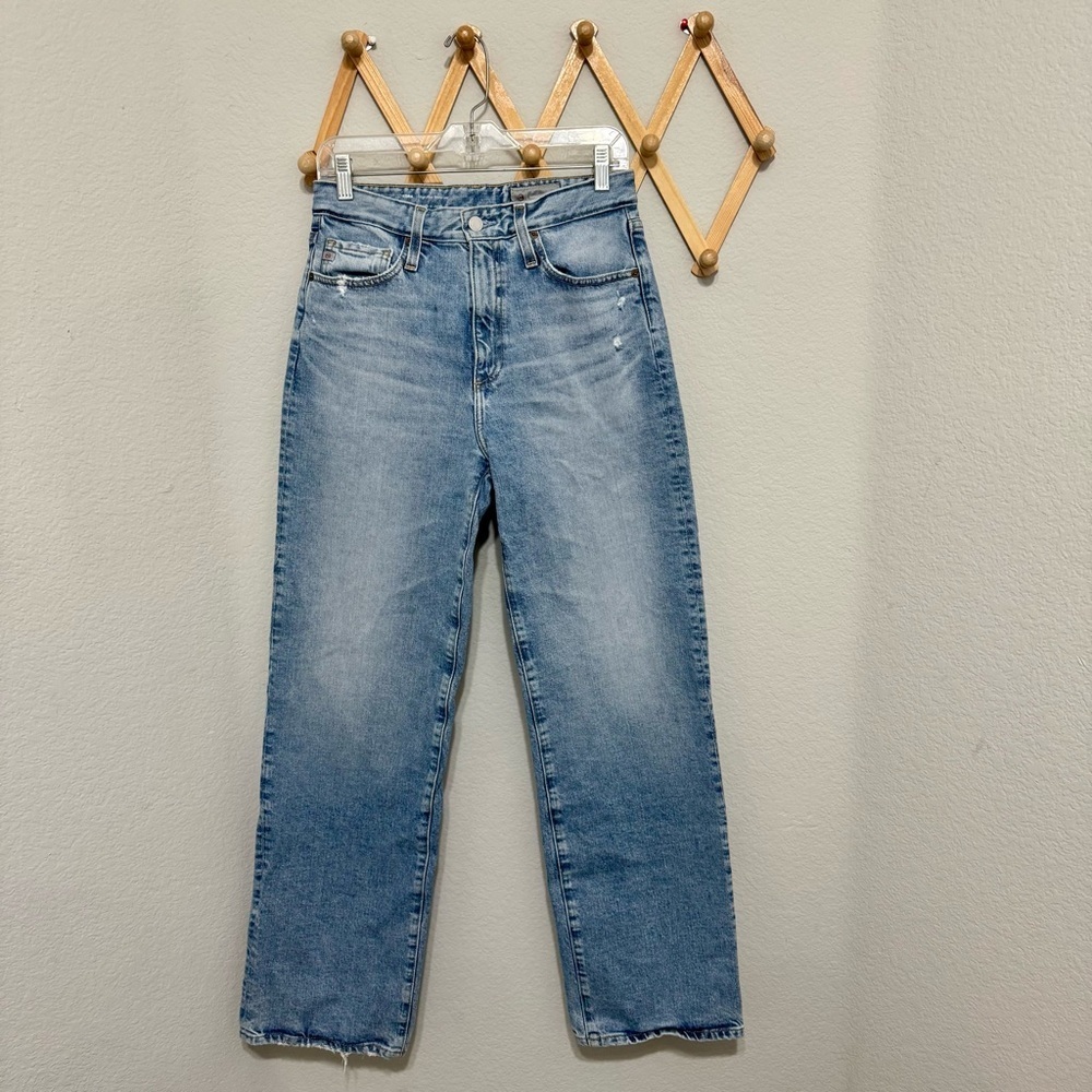 AG Jeans Kora High-Rise Wide Leg Distressed Jeans Size 26 - Picture 3 of 11